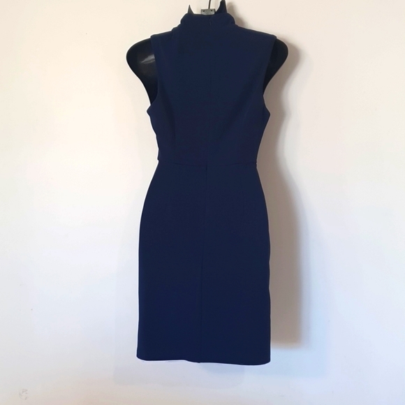 Tiger Mist Size M Navy Blue High Neck Sleeveless Dress Size 12 approx - Picture 4 of 8